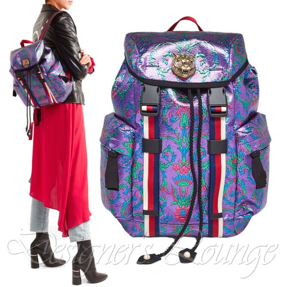 gucci brocade backpack